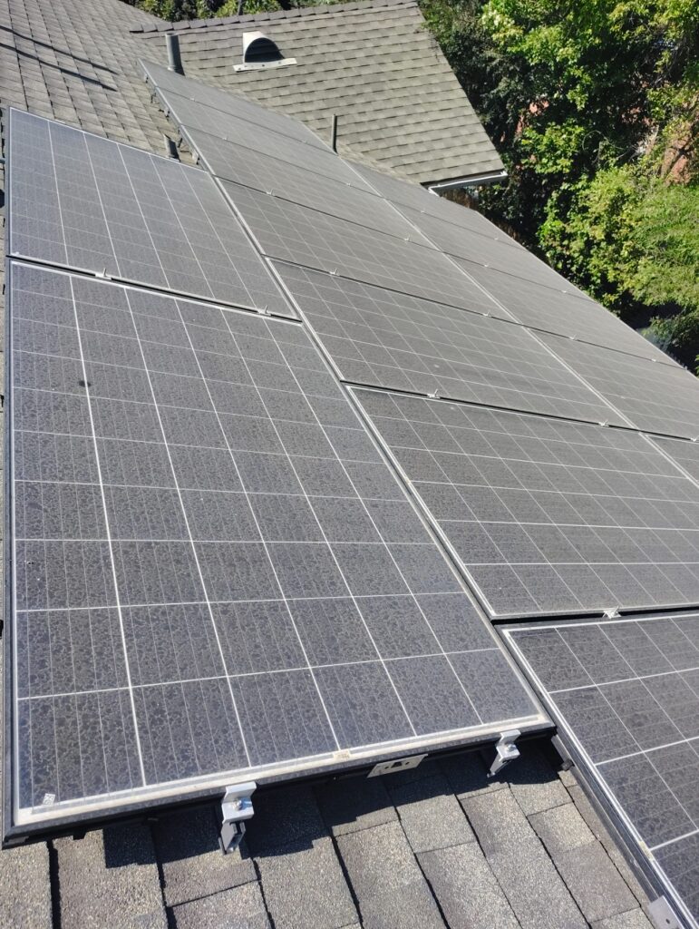 Before Solar Panel Cleaning in Los Angeles, CA