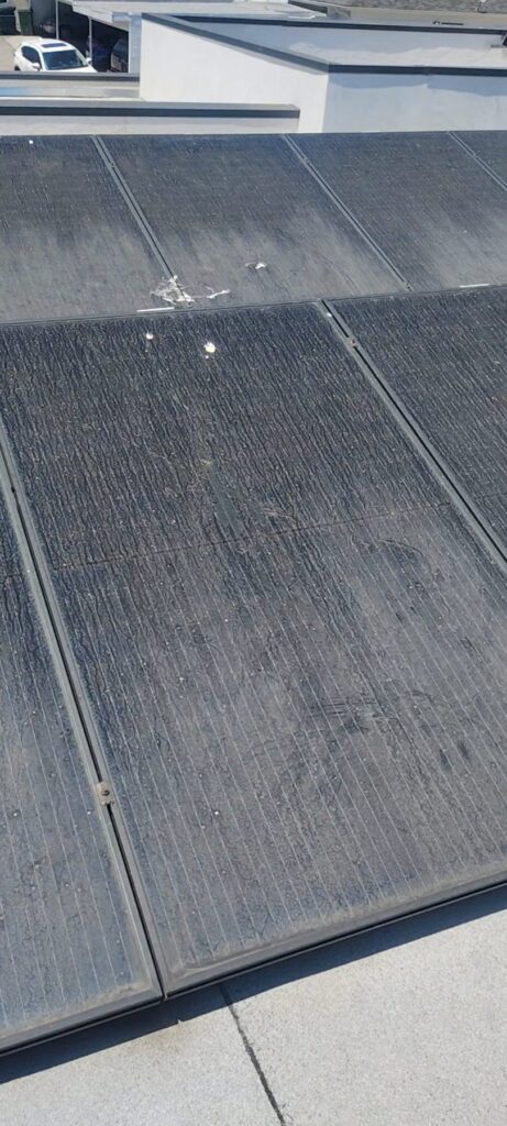 Before Solar Panel Cleaning in Los Angeles, CA