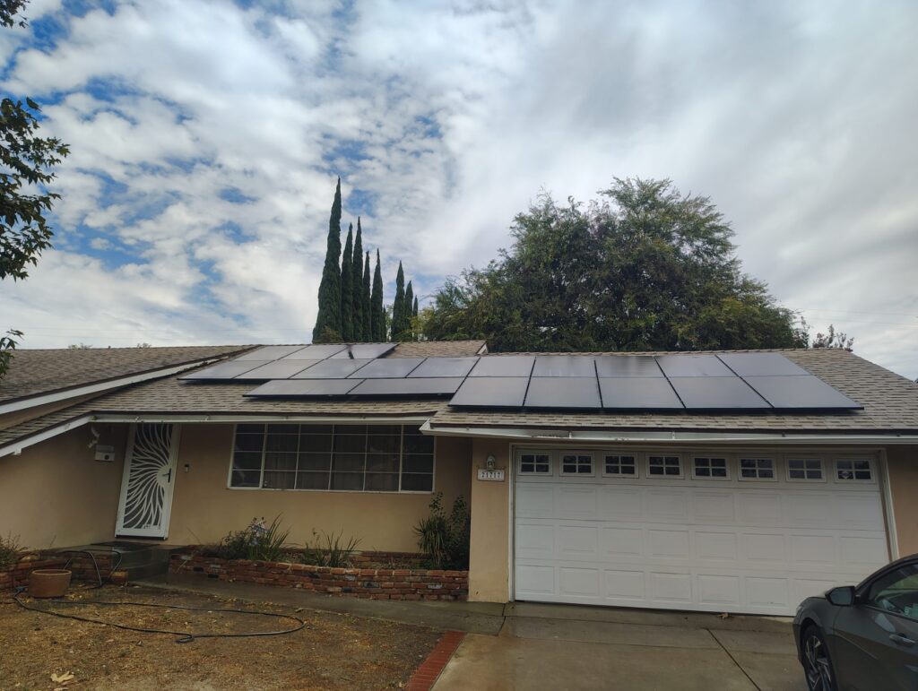 Before Solar Panel Cleaning in Canoga Park, CA