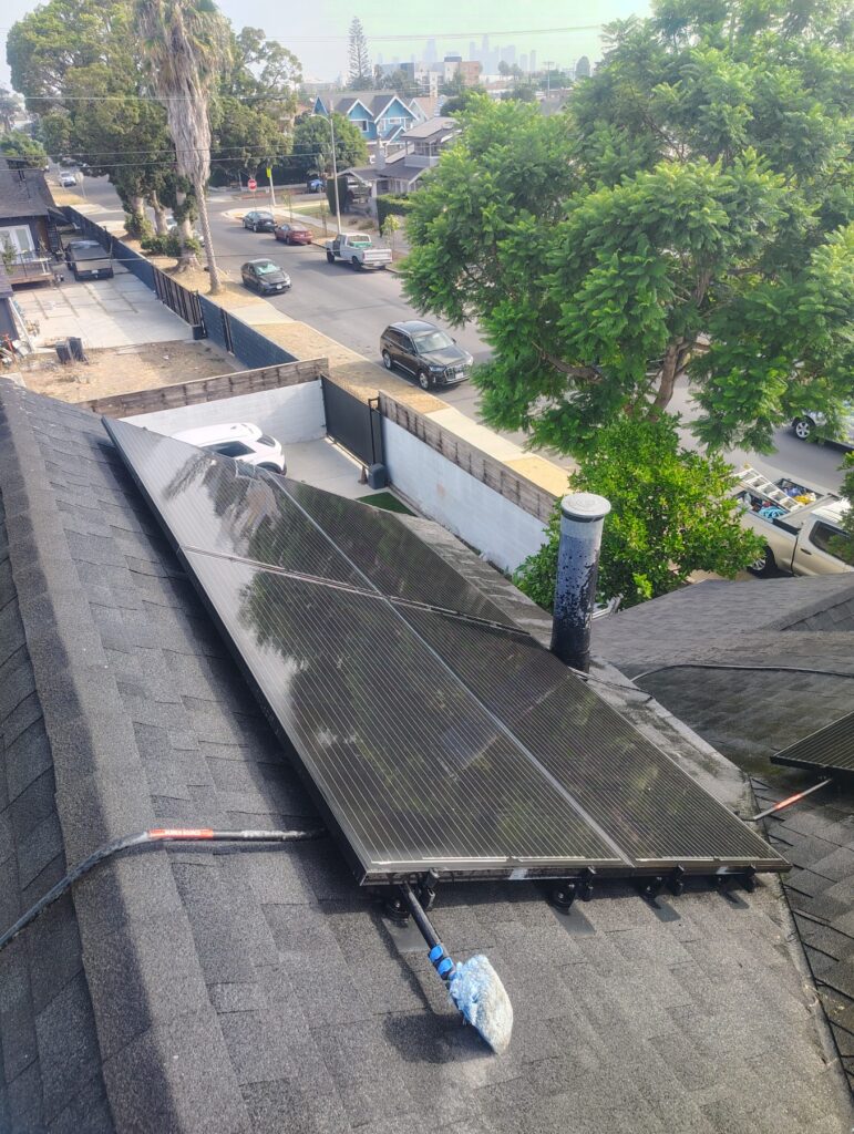 After Solar Panel Cleaning in Los Angeles, CA